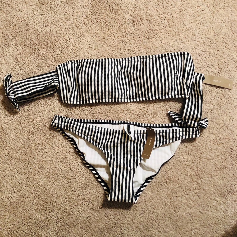 NWT J. Crew Striped Bikini Set